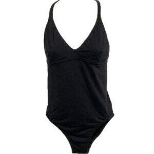 LANDS END CANVAS 1963 Black One Piece Swimsuit Womens 8